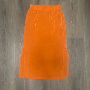 Sincerely Jules Orange Midi Skirt size medium